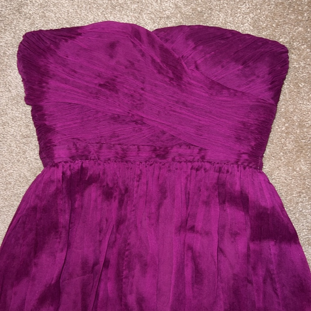 J Crew Silk Cotton Strapless Formal Dress Size 4P - Picture 3 of 10